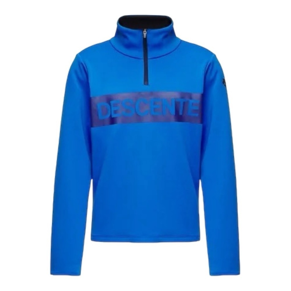 Descente Cobalt Blue Quarter Zip Logo Pullover Size 16 - Picture 2 of 8